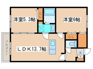 グラネージュ　ヤマハナの物件間取画像